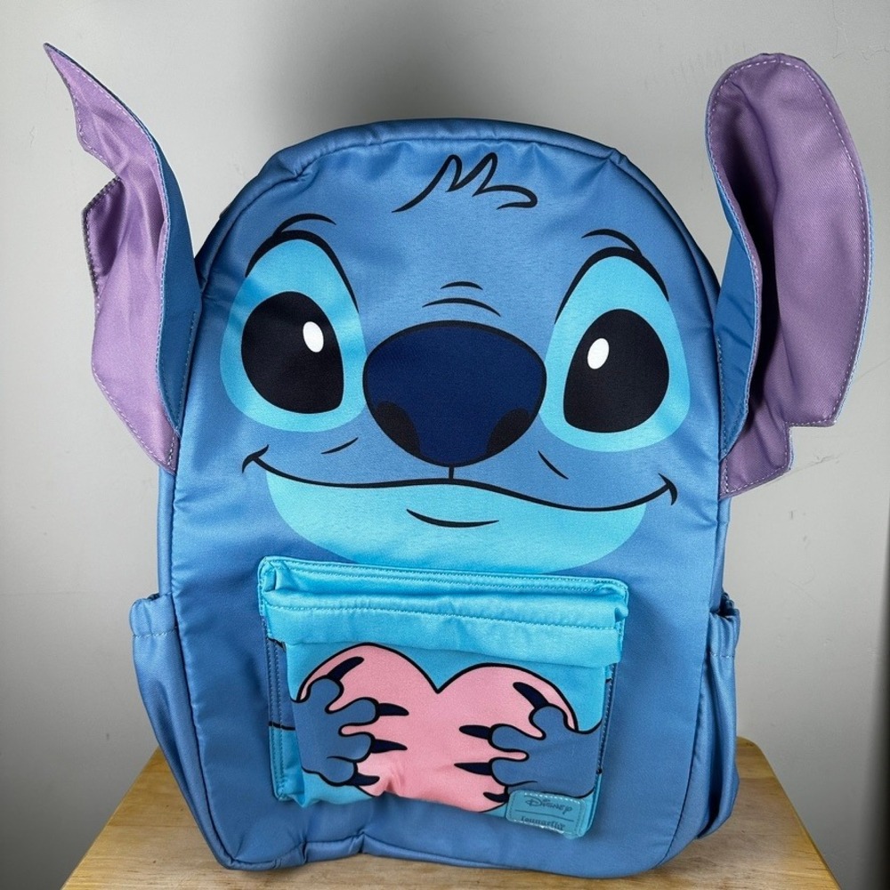 Loungefly Disney Stitch 626 Full Size Backpack Blue NWT Nylon Cosplay WDBK3392